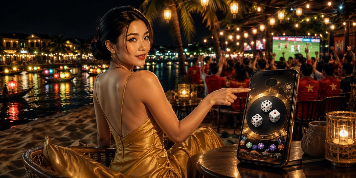 Người chơi tham gia trò chơi tài xỉu tại Hội An với không khí sôi động